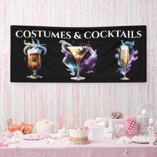 Cocktails drank magische rook Halloween feest Spandoek