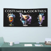 Cocktails drank magische rook Halloween feest Spandoek (Beurs)