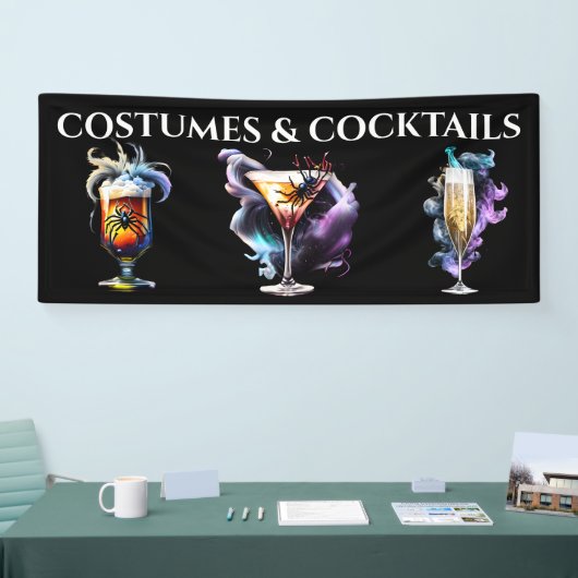 Cocktails drank magische rook Halloween feest Spandoek (Beurs)