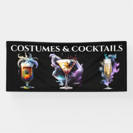 Cocktails drank magische rook Halloween feest Spandoek