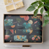 Cocktails drankenpatroon. Alcoholhoudende drinken Tissuepapier (Geschenk)