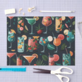 Cocktails drankenpatroon. Alcoholhoudende drinken Tissuepapier (Craft)