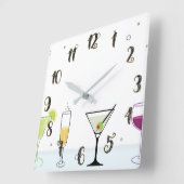 Cocktails Drinken bubbelalcoholwijn glazen keuken Vierkante Klok (Hoek)