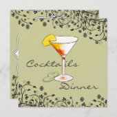 Cocktails en avondeten kaart (Voorkant / Achterkant)