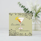 Cocktails en avondeten kaart (Staand voorkant)