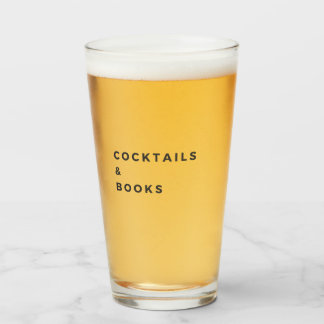 Cocktails en boeken glas