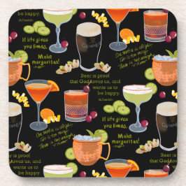 Cocktails en contemplatie bier onderzetter