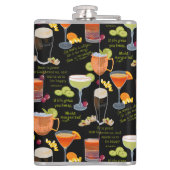 Cocktails en contemplatie heupfles (Achterkant)