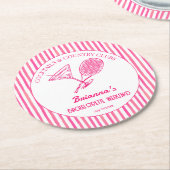 Cocktails en country clubs tennis Bachelorette Ronde Kartonnen Onderzetter (Gebogen)