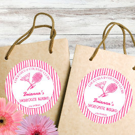 Cocktails en country clubs tennis Bachelorette Ronde Sticker