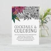 Cocktails en de Uitnodiging van de Kleurpartij (Staand voorkant)