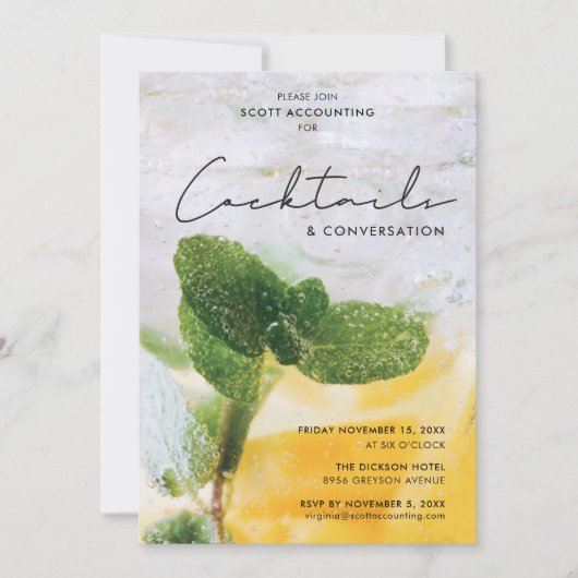 Cocktails en gesprek kaart (Voorkant)