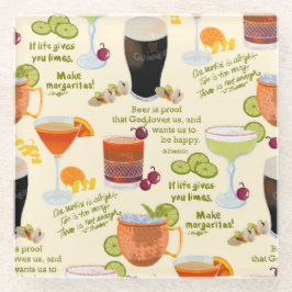 Cocktails en gesprekken glazen onderzetter