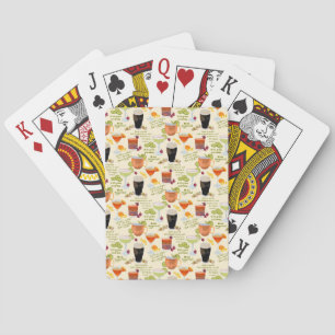 Cocktails en gesprekken pokerkaarten
