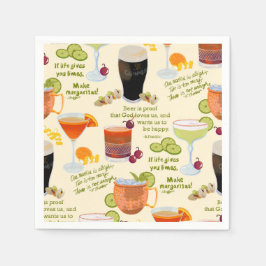 Cocktails en gesprekken servet