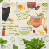 Cocktails en gesprekken theedoek (Gevouwen)