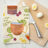 Cocktails en gesprekken theedoek (Quarter Fold)