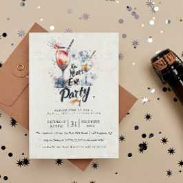 Cocktails en Graffiti Oud en Nieuw-feestje Kaart