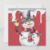 Cocktails en Kerstsneeuwpoppen met Drinken Kaart (Achterkant)