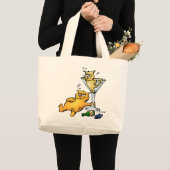 Cocktails en Kittens Cartoon Tas (Voorkant (product))