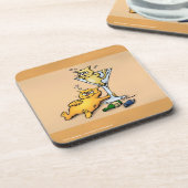 Cocktails en Kittens Gold Funny-Onderzetters Onderzetter (Linkerzijde)