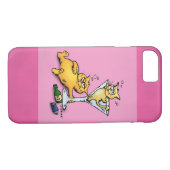 Cocktails en Kittens Roze Cartoon Case-Mate iPhone Case (Achterkant (Horizontaal))