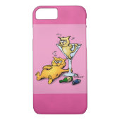 Cocktails en Kittens Roze Cartoon Case-Mate iPhone Case (Achterkant)