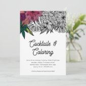 Cocktails en kleurpartij kaart (Staand voorkant)