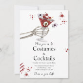 Cocktails en kostuums Boos Booze Volwassen Hallowe Kaart (Voorkant)