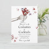 Cocktails en kostuums Boos Booze Volwassen Hallowe Kaart (Staand voorkant)
