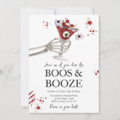 Cocktails en kostuums Boos Booze Volwassen Hallowe Kaart (Voorkant)