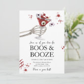 Cocktails en kostuums Boos Booze Volwassen Hallowe Kaart (Staand voorkant)