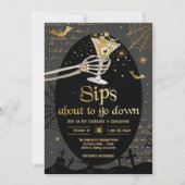 Cocktails en kostuums Brews Boos Booze Halloween Kaart (Voorkant)