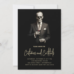 Cocktails en Kostuums Uitnodiging