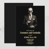 Cocktails en Kostuums Uitnodiging (Voorkant / Achterkant)