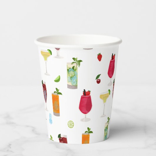 Cocktails en party Drinken Papieren Bekers (Achterkant)