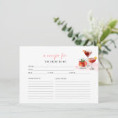 Cocktails Floral Vrijgezellenfeest Recept Kaarten (Staand voorkant)