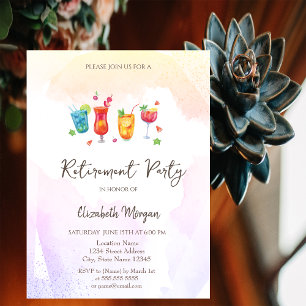 Cocktails Fruit Verjaardags Uitnodiging