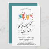 Cocktails Fruits Vrijgezellenfeest Kaart (Voorkant / Achterkant)