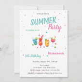 Cocktails Fruits Zomer Verjaardag Kaart (Voorkant)