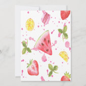 Cocktails Fruits Zomer Verjaardag Kaart (Achterkant)
