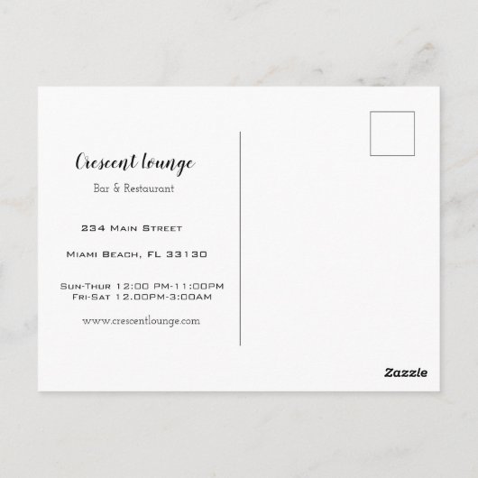 Cocktails Gemengd drink Bar opnieuw openen Briefkaart (Achterkant)