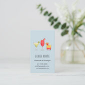 Cocktails Gemengde dranken aquarel bartender Visitekaartje (Staand voorkant)