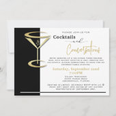 Cocktails & Gesprekken Diner Party Uitnodigen Kaart (Voorkant)