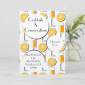 Cocktails & Gesprekken uitnodiging (Staand voorkant)