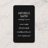 Cocktails / Glamour Glitter Visitekaartje (Achterkant)