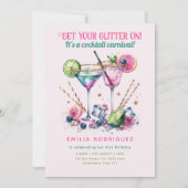 Cocktails Glitter Snoep Carnaval Verjaardag - ELK Kaart (Voorkant)