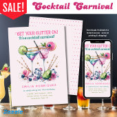 Cocktails Glitter Snoep Carnaval Verjaardag - ELK Kaart