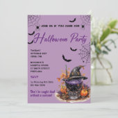 Cocktails Halloween Party Uitnodiging (Staand voorkant)