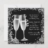 Cocktails High Heels Black en Blauwgroen Birthday Kaart (Achterkant)